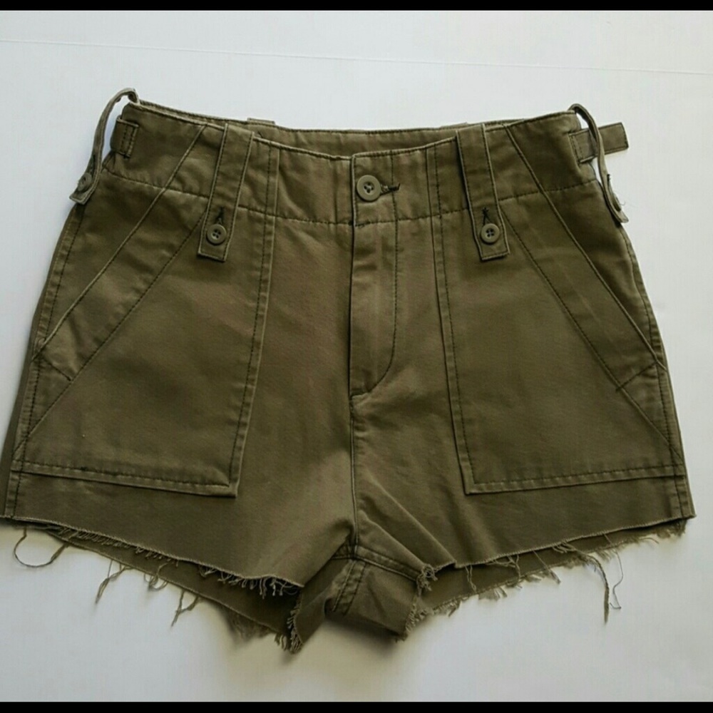 Free people olive green shorts
